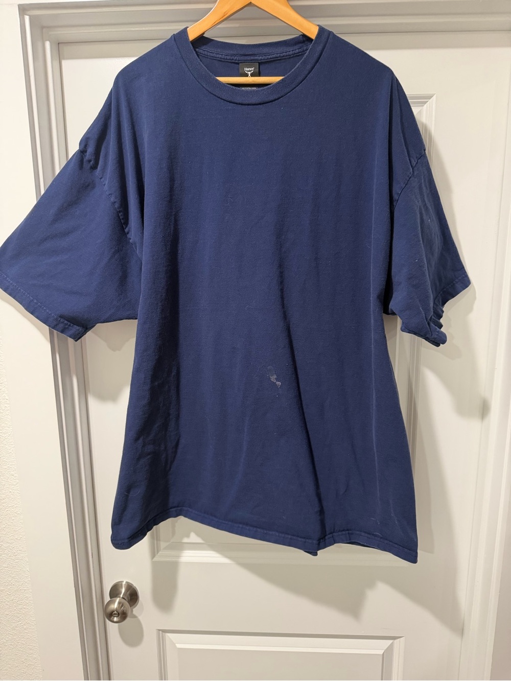 Hanes Men’s Beefy-T Classic Navy Men’s Crew Neck T‑Shirt 4XLT